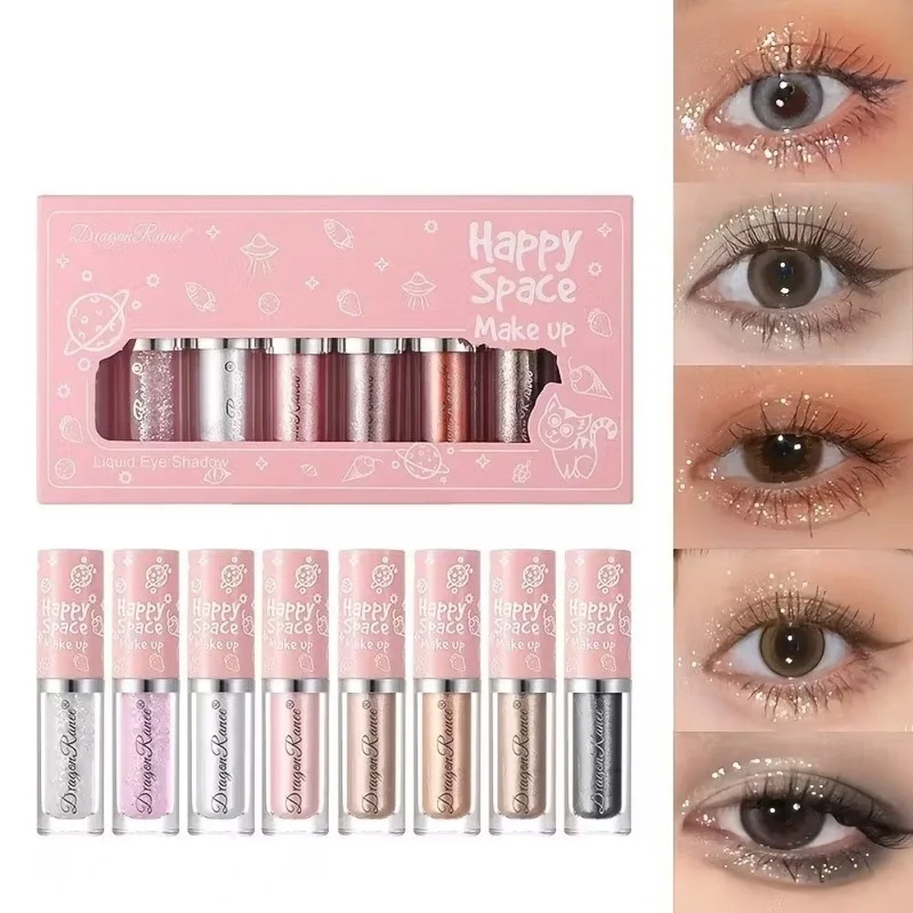 Set of 2 Happy Space 8 Colours Liquid Glitter Eyeshadow Makeup Set‎